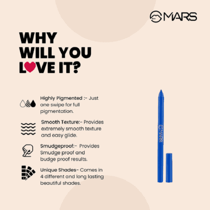 MARS Smooth Glide Kajal | Won't Smudge Won't Budge