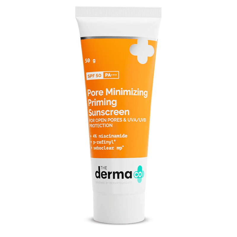 The Derma Co Pore Minimizing Priming Sunscreen SPF50 PA+++ The Derma Co Pore Minimizing Priming Sunscreen SPF50 PA+++