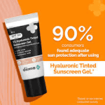The Derma Co 1% Hyaluronic Tinted Sunscreen Gel SPF60 PA++++