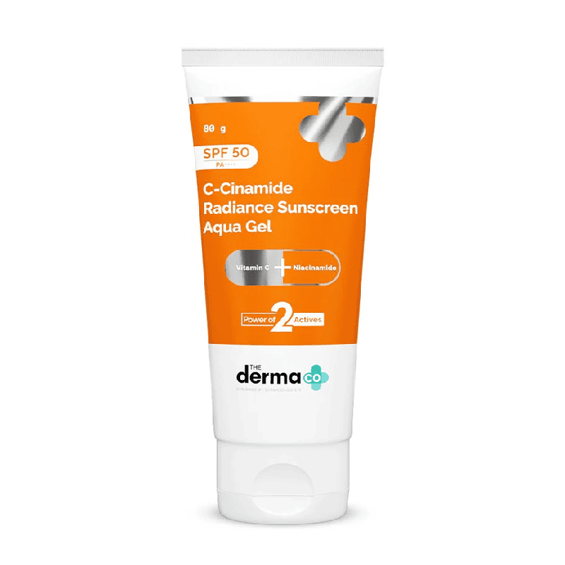 The Derma Co C-Cinamide Radiance Sunscreen Aqua Gel SPF50 PA++++ (50g) The Derma Co C-Cinamide Radiance Sunscreen Aqua Gel SPF50 PA++++ (50g)