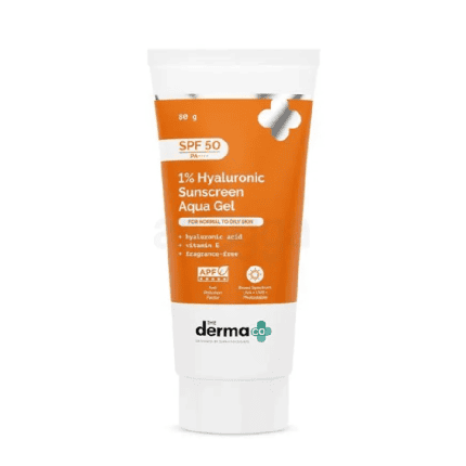 The Derma Co 1% Hyaluronic Sunscreen Aqua Gel SPF50 PA++++