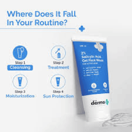 The Derma Co 2% Salicylic Acid Gel Face Wash For Active Acne