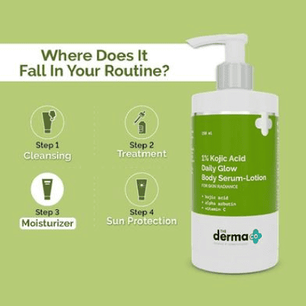 The Derma Co 1% Kojic Acid Daily Glow Body Serum-Lotion For Skin Radiance
