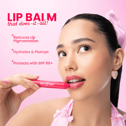 Dot & Key Meltie Lip Balm SPF 50+ with 2% Kojic - Strawberry Glaze