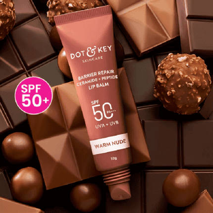 Dot & Key Barrier Repair Ceramide & Peptide Lip Balm - Warm Nude