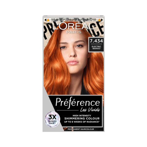 L'Oreal Perference Les Vivids High Intensity Shimmering Colour - 7.434 Electric Mango L'Oreal Perference Les Vivids High Intensity Shimmering Colour - 7.434 Electric Mango - Image 1