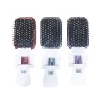 Multicolor Square Shape Hair Brush With Mirror