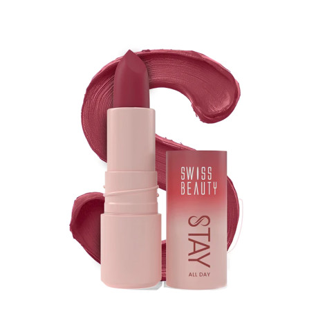 Swiss Beauty Stay All Day Lipstck - 04 Fancy Swiss Beauty Stay All Day Lipstck - 04 Fancy - Image 1