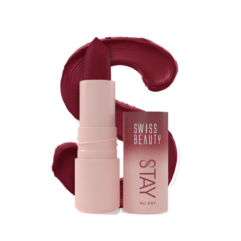 Swiss Beauty Stay All Day Lipstck - 12 Juicy Swiss Beauty Stay All Day Lipstck - 12 Juicy - Image 1