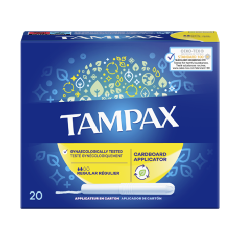 Tampax Cardboard Regular Applicator Tampons 20 Tampax Cardboard Regular Applicator Tampons 20 - Image 1