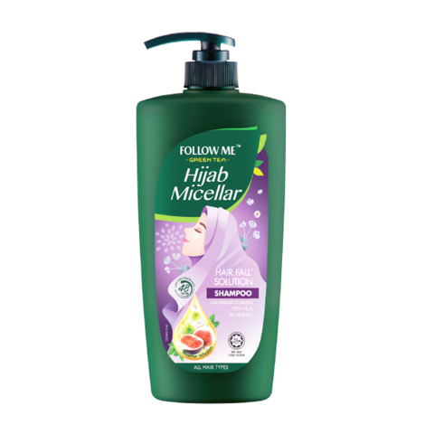 Follow Me Green Tea Hijab Micellar Hair Fall Solution Shampoo 650ml Follow Me Green Tea Hijab Micellar Hair Fall Solution Shampoo 650ml - Image 1