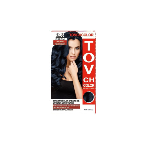 Tovch Hair color 30ml*2 - 2.8 Blue Black Tovch Hair color 30ml*2 - 2.8 Blue Black - Image 1