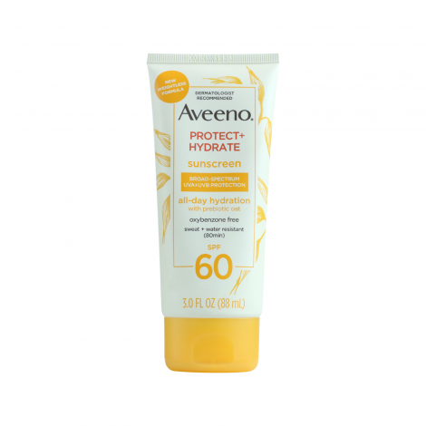 Aveeno Protect + Hydrate Oxybenzone-Free SPF60 Face Sunscreen Lotion 88ml Aveeno Protect + Hydrate Oxybenzone-Free SPF60 Face Sunscreen Lotion 88ml - Image 1