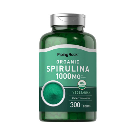 Piping Rock Organic Spirulina 1000mg – 300 Tablets Piping Rock Organic Spirulina 1000mg – 300 Tablets - Image 1