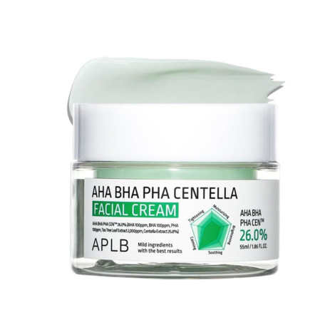 APLB AHA BHA PHA Centella Facial Cream 55ml APLB AHA BHA PHA Centella Facial Cream 55ml - Image 1