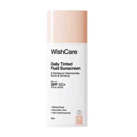 WishCare Daily Tinted Fluid Sunscreen PA++++ SPF 50+ 50ml - L101 WishCare Daily Tinted Fluid Sunscreen PA++++ SPF 50+ 50ml - L101 - Image 1