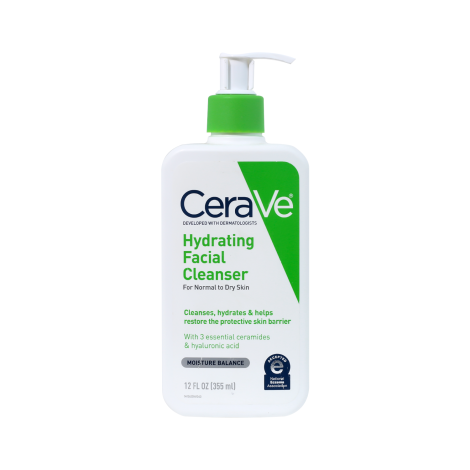 Cerave Hydrating Facial Cleanser For Normal To Dry Skin 355ml Cerave Hydrating Facial Cleanser For Normal To Dry Skin 355ml - Image 1