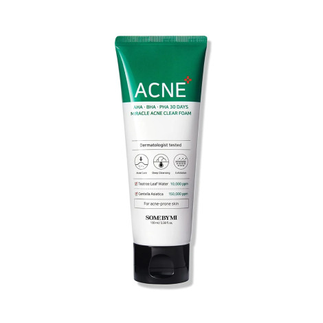 Some By Mi AHA BHA PHA Miracle Acne Clear Foam 100ml Some By Mi AHA BHA PHA Miracle Acne Clear Foam 100ml - Image 1