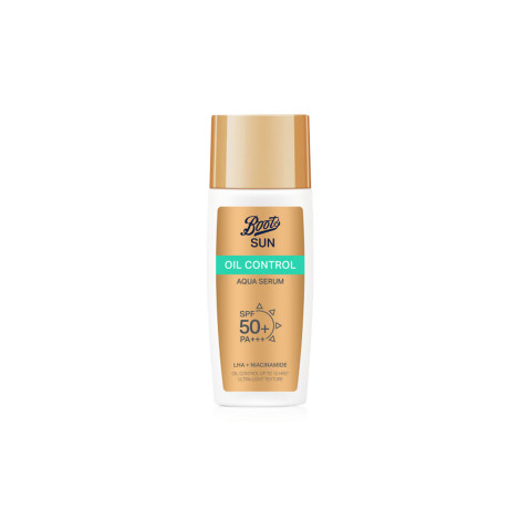 Boots Oil Control Aqua Serum Sun SPF50+ PA++++ 40ml Boots Oil Control Aqua Serum Sun SPF50+ PA++++ 40ml - Image 1