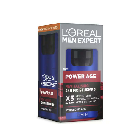 L'Oreal Men Expert Power Age Revitalising 24H Moisturiser 50ml L'Oreal Men Expert Power Age Revitalising 24H Moisturiser 50ml - Image 1