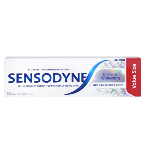 Sensodyne Brilliant Whitening With Triple Cleaning Action Toothpaste 135ml Sensodyne Brilliant Whitening With Triple Cleaning Action Toothpaste 135ml - Image 1