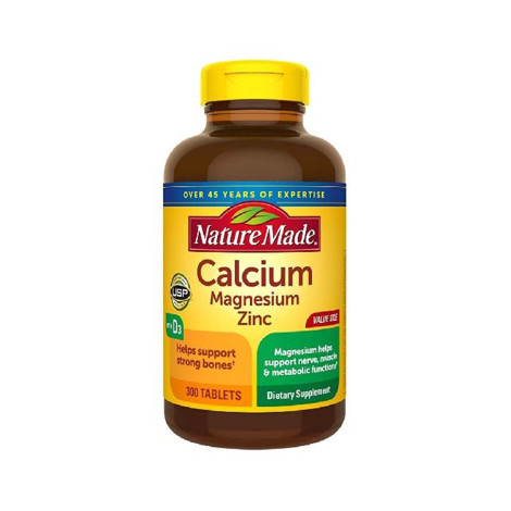 Nature Made Calcium Magnesium Oxide Zinc with Vitamin D3 300 Tablets Nature Made Calcium Magnesium Oxide Zinc with Vitamin D3 300 Tablets - Image 1
