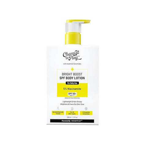 Innovist Chemist at Play Bright Boost 5% Niacinamide SPF Body Lotion 236ml Innovist Chemist at Play Bright Boost 5% Niacinamide SPF Body Lotion 236ml - Image 1