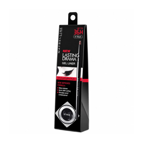 Maybelline New York New Lasting Drama Gel Liner- 01 Black Maybelline New York New Lasting Drama Gel Liner- 01 Black - Image 1