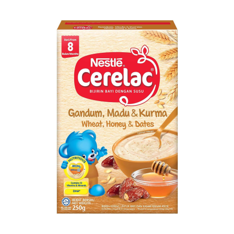 Nestle Cerelac Wheat, Honey & Dates (8 Month) - 250g Nestle Cerelac Wheat, Honey & Dates (8 Month) - 250g - Image 1