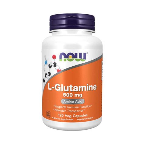 Now Foods L-Glutamine 500 mg – 120 Veg Capsules Now Foods L-Glutamine 500 mg – 120 Veg Capsules - Image 1