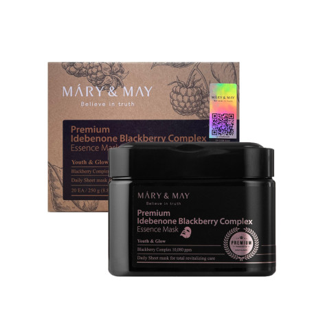 Mary & May Premium Idebenone Blackberry Complex Essence Mask 400g 20 EA Mary & May Premium Idebenone Blackberry Complex Essence Mask 400g 20 EA - Image 1