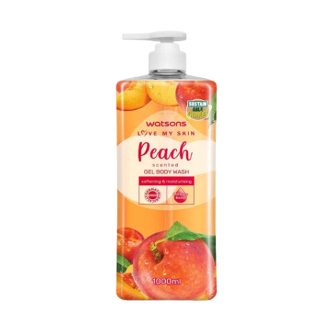 Watsons Love My Skin Peach Scented Gel Body Wash 1000ml Watsons Love My Skin Peach Scented Gel Body Wash 1000ml - Image 1