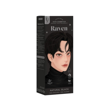 Kota Hair Color Cream Raven - Natural Black Kota Hair Color Cream Raven - Natural Black - Image 1
