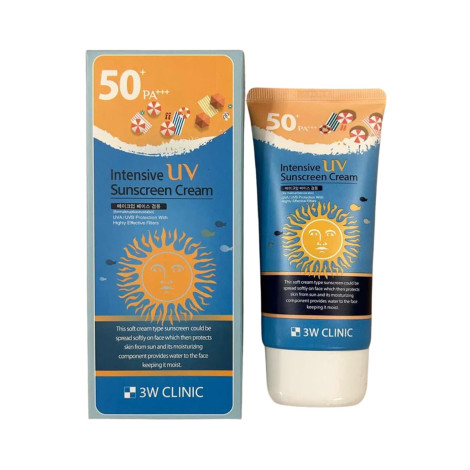 3W Clinic Intensive UV Sunscreen Cream 50+ Pa+++ 70ml 3W Clinic Intensive UV Sunscreen Cream 50+ Pa+++ 70ml - Image 1