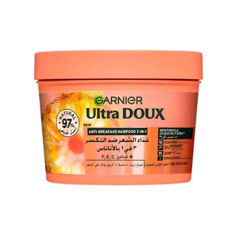Garnier Ultra Doux Pineapple Anti-Breakage 3-in-1 Hair Food Mask 390ml Garnier Ultra Doux Pineapple Anti-Breakage 3-in-1 Hair Food Mask 390ml - Image 1