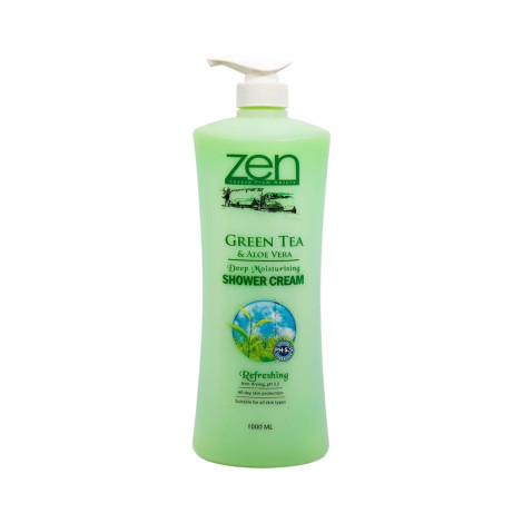 Zen Garden Green Tea & Aloe Vera Deep Moisturising Refreshing Shower Cream 1000ml Zen Garden Green Tea & Aloe Vera Deep Moisturising Refreshing Shower Cream 1000ml - Image 1