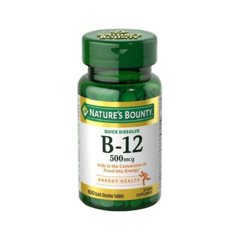 Nature’s Bounty Vitamin B-12 500mcg 100 Tablets Nature’s Bounty Vitamin B-12 500mcg 100 Tablets - Image 1