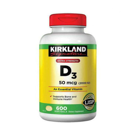 Kirkland Signature Extra Strength Vitamin D3 50 Mcg 2000 I.U. 600 Softgels Kirkland Signature Extra Strength Vitamin D3 50 Mcg 2000 I.U. 600 Softgels - Image 1