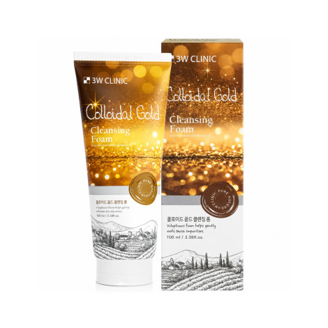 3W Clinic Colloidal Gold Cleansing Foam 100ml 3W Clinic Colloidal Gold Cleansing Foam 100ml - Image 1