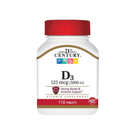 21st Century Maximum Strength D3-5000 IU Tablets – 110 Count 21st Century Maximum Strength D3-5000 IU Tablets – 110 Count - Image 1