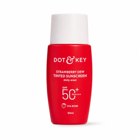 Dot & Key Strawberry Dew Tinted Sunscreen SPF50+ PA+++ 50ml -01 A Rose Dot & Key Strawberry Dew Tinted Sunscreen SPF50+ PA+++ 50ml -01 A Rose - Image 1