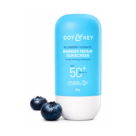 Dot & Key Blueberry Hydrate Barrier Repair Sunscreen Spf 50+ Pa++ 80gm Dot & Key Blueberry Hydrate Barrier Repair Sunscreen Spf 50+ Pa++ 80gm - Image 1