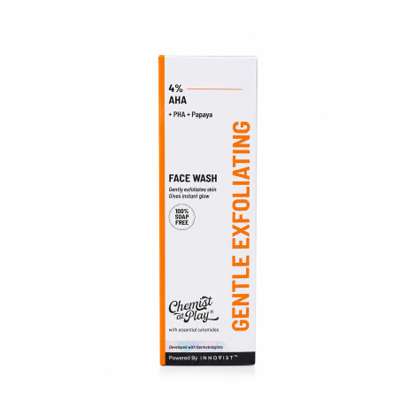 Innovist Chemist at Play 4% AHA Gentle Exfoliating Face Wash 100ml Innovist Chemist at Play 4% AHA Gentle Exfoliating Face Wash 100ml - Image 1