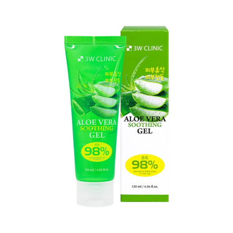 3W Clinic 98% Aloe Vera Soothing Gel 120ml 3W Clinic 98% Aloe Vera Soothing Gel 120ml - Image 1