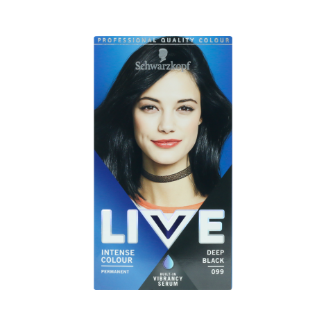 Schwarzkopf Live Intense Colour - 099 Deep Black Schwarzkopf Live Intense Colour - 099 Deep Black - Image 1