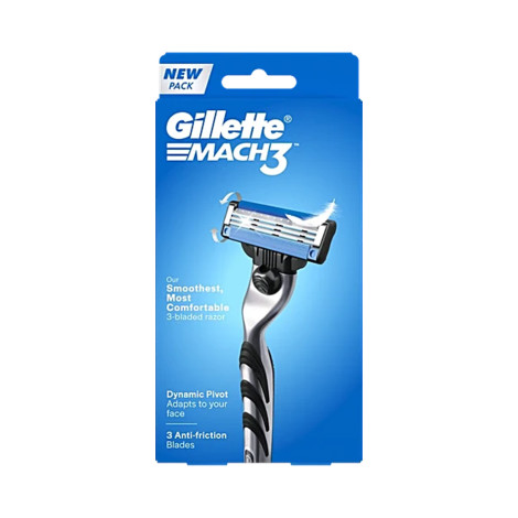 Gillette Mach3 Smoothest Most Comfortable 3 Bladed Razor Gillette Mach3 Smoothest Most Comfortable 3 Bladed Razor - Image 1
