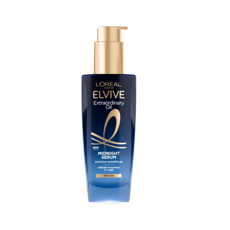 L'Oreal Elvive Extraordinary Oil Midnigh Serum For Dry Hair 100ml L'Oreal Elvive Extraordinary Oil Midnigh Serum For Dry Hair 100ml - Image 1