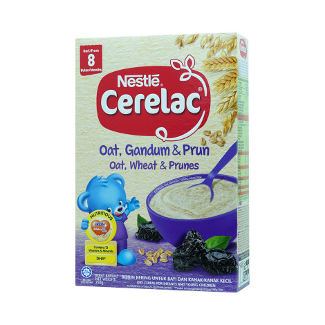 Nestle Cerelac Baby Cereal Oat Wheat & Prunes 250g Nestle Cerelac Baby Cereal Oat Wheat & Prunes 250g - Image 1