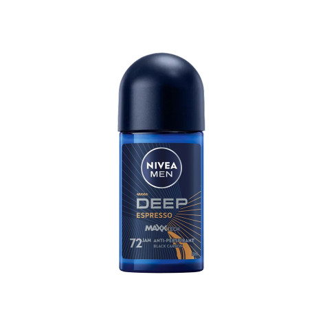 Nivea Men Espresso Maxx tech 72H Anti-Perspirant Black Carbon Roll On 50ml Nivea Men Espresso Maxx tech 72H Anti-Perspirant Black Carbon Roll On 50ml - Image 1