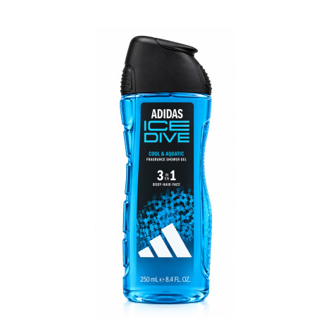 Adidas Ice Dive Cool & Aquatic 3 In 1 Fragrance Shower Gel 250ml Adidas Ice Dive Cool & Aquatic 3 In 1 Fragrance Shower Gel 250ml - Image 1